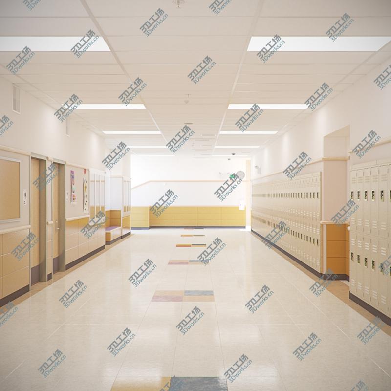 images/goods_img/202104094/3D model Photorealistic School Hallway Locker Room/1.jpg